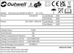 Outwell Ecocool Lite Elektrische Koelbox - 24 Liter - Donkerblauw -Buitenwinkel 1068 1900 ecocool blauw 4