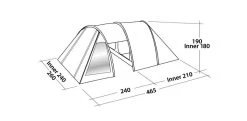 Easy Camp Galaxy 400 Gold Red Tunneltent - 4 Personen -Buitenwinkel 120355 galaxy 400 gold red drawing perspective2