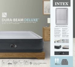 Intex Comfort Plush Hoog Luchtbed - Queensize - Ingebouwde Elektrische Pomp -Buitenwinkel 1689 1900 64414nd pkg 2023 300