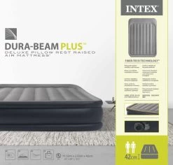 Intex Deluxe Pillow Rest Raised Luchtbed - Queensize - Ingebouwde Elektrische Pomp -Buitenwinkel 1812 1900 64136nd pkg 2023 300