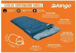 Vango Evolve Superwarm Slaapzak - Blauw -Buitenwinkel 1900 1783 evolve superwarm single 1