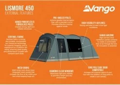Vango Lismore 450 Tunneltent - 4 Persoons - Groen -Buitenwinkel 1900 1783 lismore 450 package 3