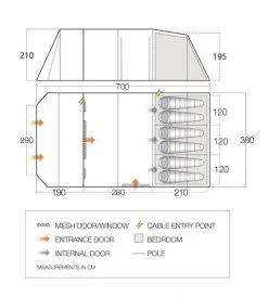 Vango Lismore 600XL Tunneltent - 5 Persoons - Groen -Buitenwinkel 1900 1783 lismore 600xl package 1
