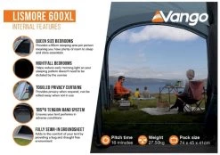 Vango Lismore 600XL Tunneltent - 5 Persoons - Groen -Buitenwinkel 1900 1783 lismore 600xl package 3