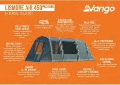 Vango Lismore Air 450 Opblaasbare Tunneltent - 4 Persoons - Groen -Buitenwinkel 1900 1783 lismore air 450 package 3