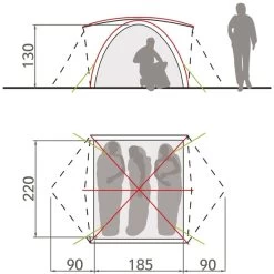 Vaude Campo Grande Koepeltent - 3-4 Persoons - Groen 7 Vaude Campo Grande Koepeltent - 3-4 Persoons - Groen -Buitenwinkel 1900 1883 14225 g 5