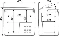 Dometic CoolFreeze CDF 18 Autokoelbox - 18L -Buitenwinkel 737 1200 900 900 dometic coolfreeze cdf 18 7