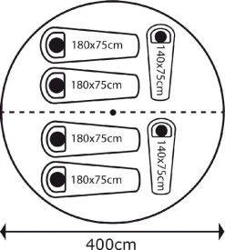 Bo-Camp Urban Outdoor Streeterville Bell Tent - 6 Persoons -Buitenwinkel 900 825 4472500 08