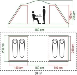 Coleman Spruce Falls 4 Vis-a-vis Tent - 4 Persoons 9 Coleman Spruce Falls 4 Vis-a-vis Tent - 4 Persoons -Buitenwinkel 900 917 spruce falls 7