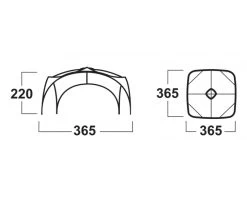 Husky Broof L Partytent -Buitenwinkel broofl afmetingen