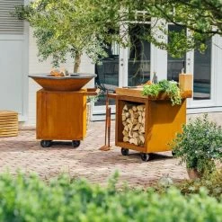 OFYR Mise En Place Table 65 PRO Corten - Teak Wood -Buitenwinkel ofyr mise en place table 65 pro corten teak wood 5